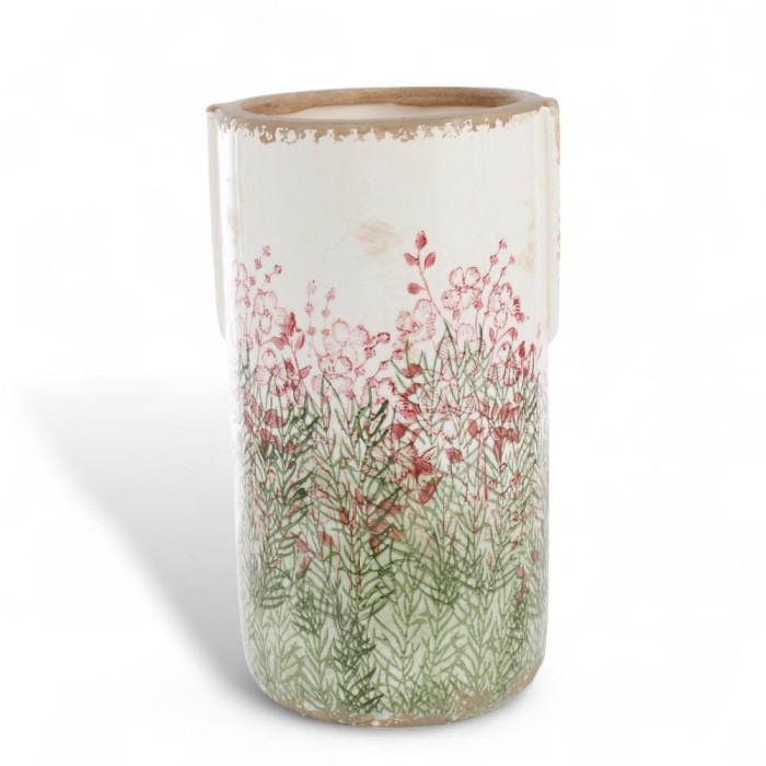 VASO CERAMICA H27 D14.5 DECORATA